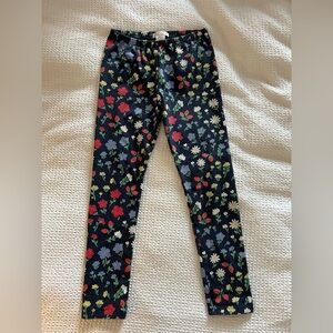 The Beaufort Bonnet Company: Navy Floral Strawberry Print Leggings: Size 9